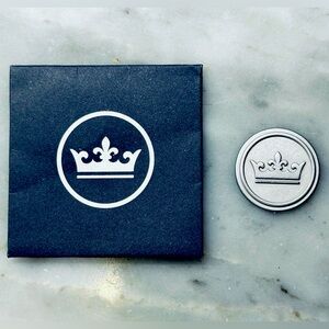 2 PETER MILLAR Crown Sport Golf BALL MARKERS - Pewter/Silver - NEW, Sealed